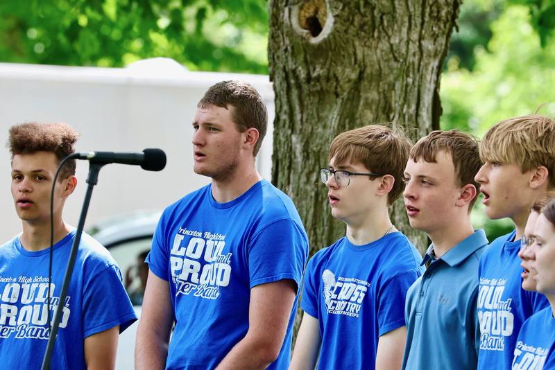 The Princeton High School choir sings during Monday's Memorial Day Services in Princeton.