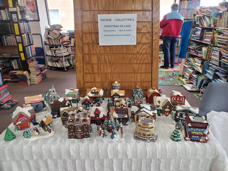 The Book Market in Crest Hill is selling vintage, hand-painted, holiday village pieces on consignment for the artist, who is currently on hospice. Items are on sale now and will be available into ealry January 2022.