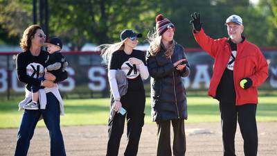 Bishop McNamara, Bradley-Bourbonnais softball come together to strike out cancer