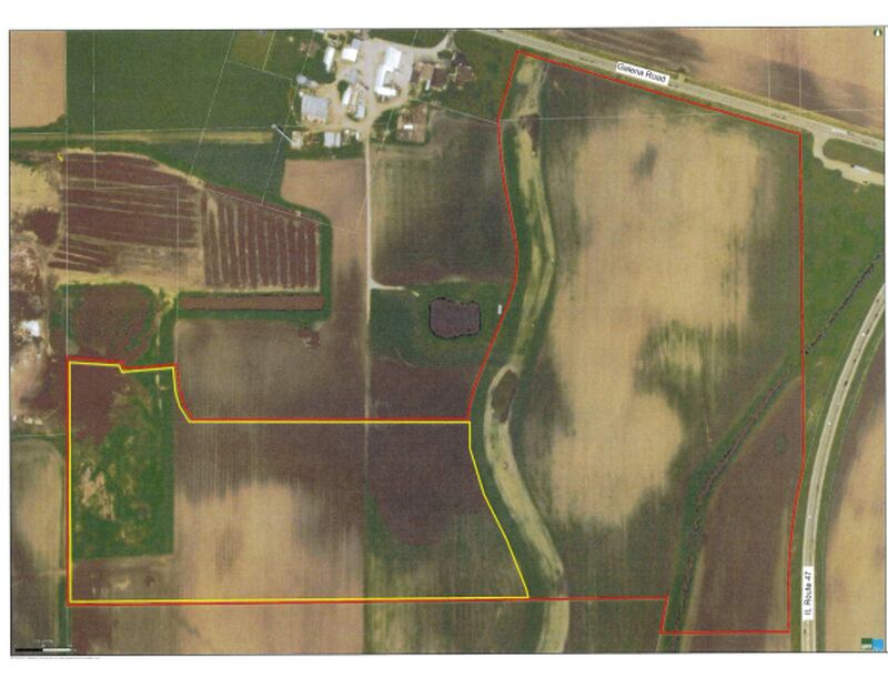 The proposed 23-acre solar farm development in Yorkville located near the southwest corner of Galena Road and Route 47.