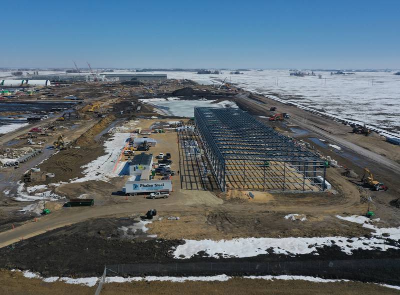 Building construction continues Wednesday March 3, at the Facebook property on the South side of Gurler Road in DeKalb. On June 30th last year, the City of DeKalb announced that the social media giant will invest $800 million into a 907,000-square-foot facility. When completed, the Facebook DeKalb Data Center will be the 12th facility in the United States.