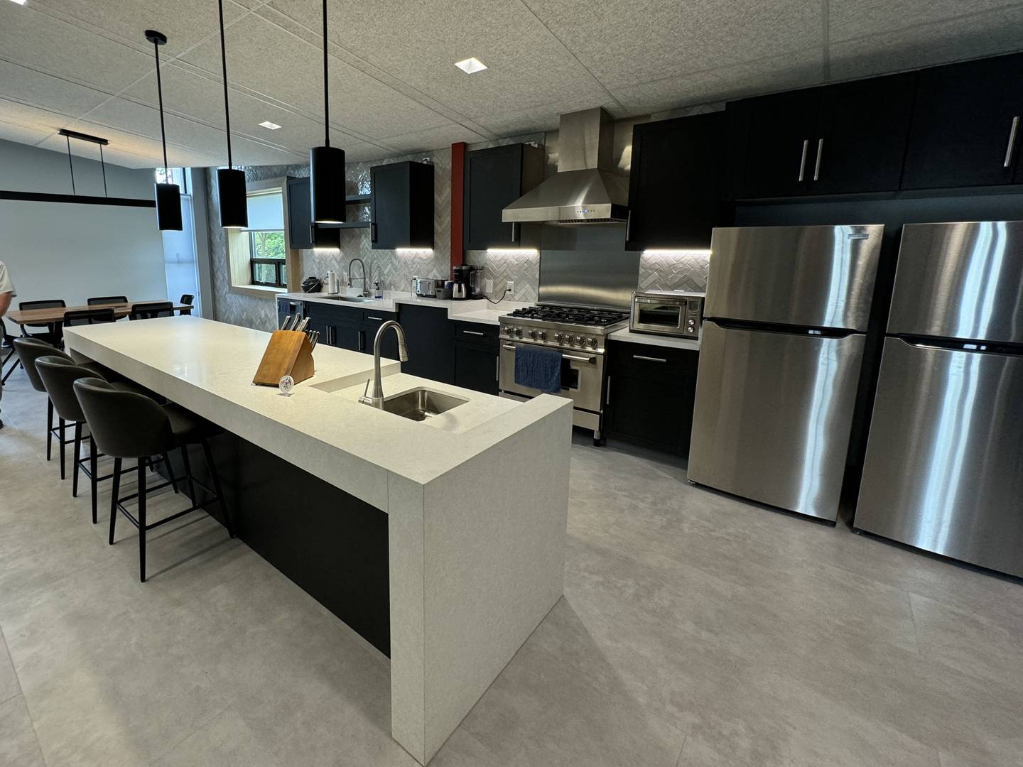 The kitchen inside the new Channahon Fire Protection District Station No. 2 on Thomas Dillon Road.