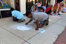 YMCA Summer Camp in Ottawa covers First Federal’s sidewalks with chalk