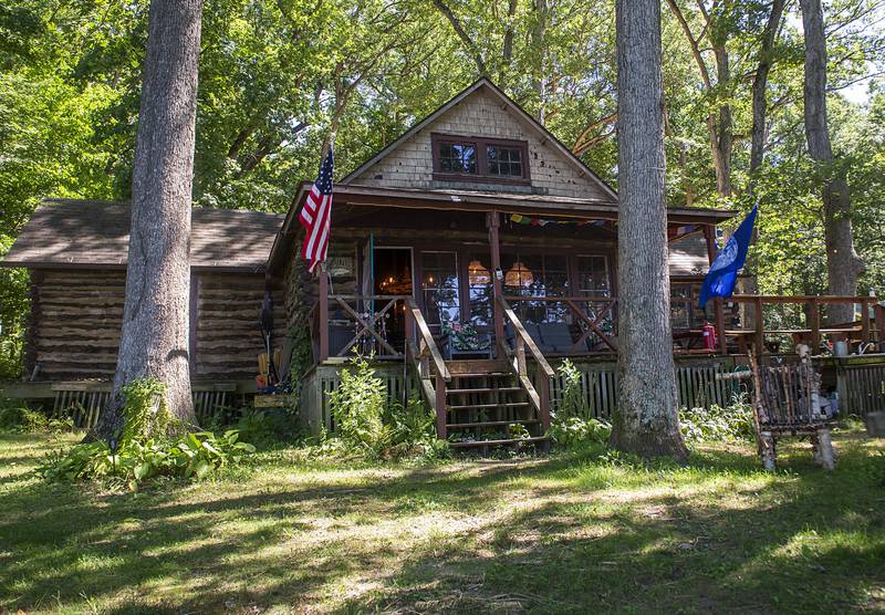 The early 1900’s cabin is still in the process of being renovated by owner Tim Benedict.