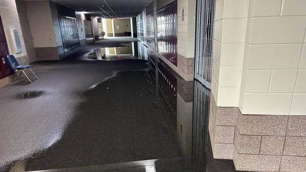 Oswego East High School will stay closed Tuesday after drain pipe malfunction during weekend storms