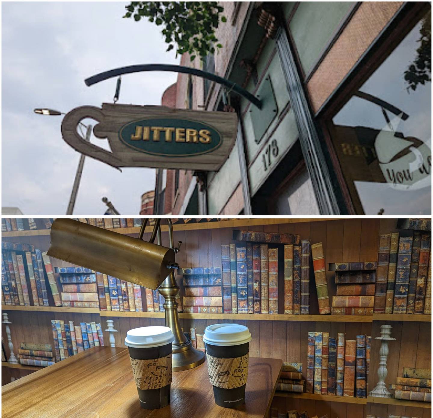 Pictured are two Black Cat Analog Americano coffees as served at Jitters in Joliet on Friday, May 19, 2023.