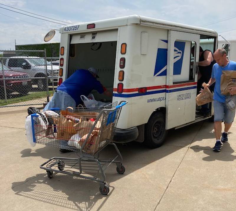 The Streator post office and mail carriers delivered just less than 2,000 pounds of food and more than $1,000 in monetary donations to the Streatorland Food Pantry following its recent Stamp Out Hunger food drive.