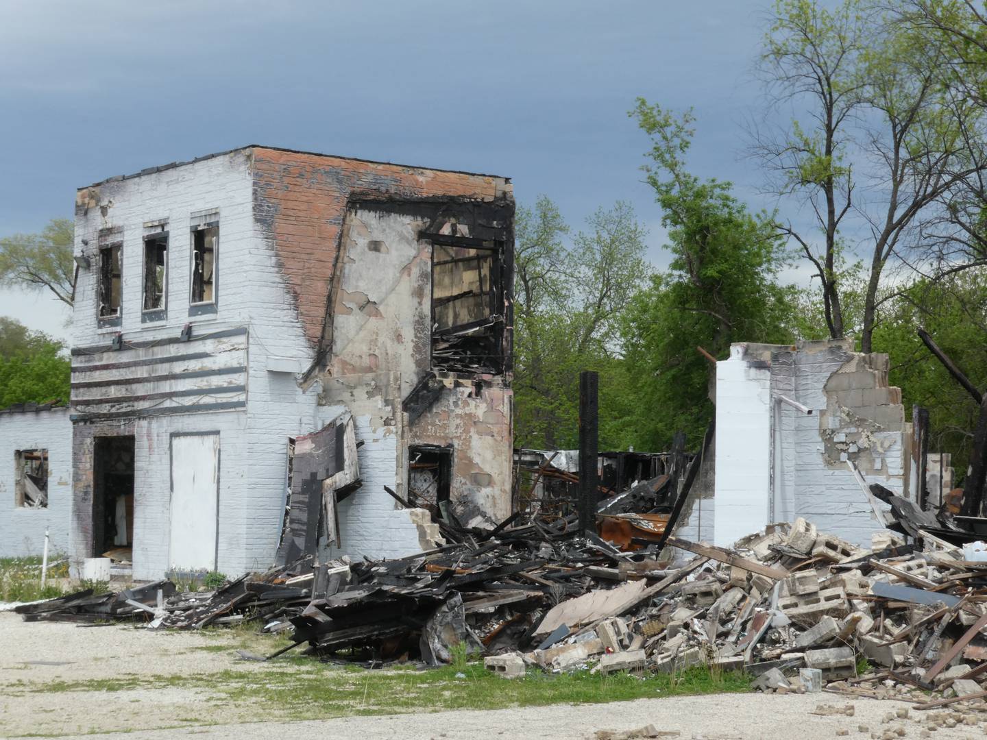 The remains of the former Just For Fun Roller Rink in McHenry, which burned down just under a year ago, were approved for demolition on Monday, May 16, 2022, by the McHenry City Council. The Mayor is hoping the city can fast-track plans for a commercial development once the property is cleared.