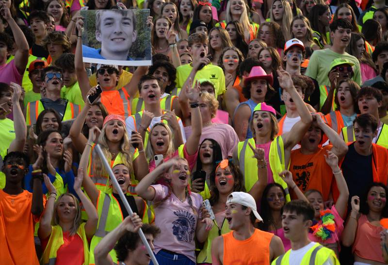 St. Francis fans cheer on their team during their home game against Sterling Friday Sept 2, 2022.