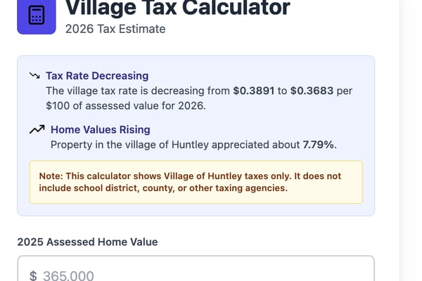 Interactive: What does Huntley’s increased tax levy mean for your tax bill?
