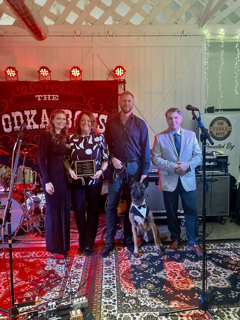 The Street Dog of the Year Award at the event was presented to Ogle County Sheriff's Office Executive Assistant Susan Montavon.
