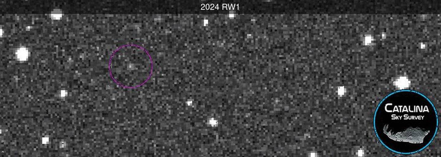 The discovery images of the asteroid, called CAQTDL2. The asteroid - roughly three feet in diameter - was predicted to “harmlessly impact the Earth’s atmosphere” in the Philippines around 11:40 a.m. CST, according to the Catalina Sky Survey.