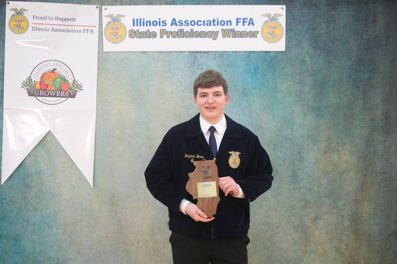 Ben Biros was selected as the State FFA Proficiency Winner in Specialty Crop Production.