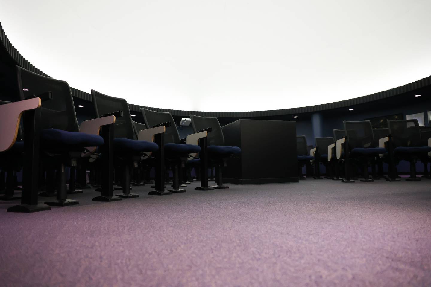 Joliet Junior College’s Trackman Planetarium recently added a new 4K projector and computer system along with the new seating and carpet they installed a few years ago.