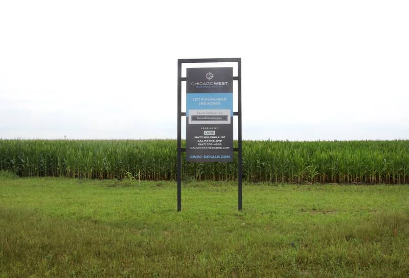 The parcel of land in the ChicagoWest Business Center just east of the Ferrara complex on Gurler Road in DeKalb Friday, July 16, 2021.