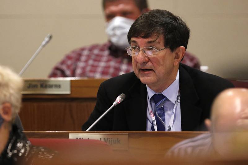 McHenry County Board member Michael Vijuk is seen during a Committee of the Whole meeting of the McHenry County Board Friday, Nov. 12, 2021, at the McHenry County Administrative Building in Woodstock.