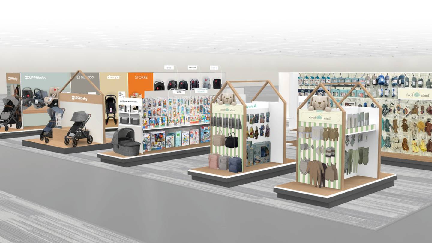 A rendering of a Baby Boutique inside a selection of Target stores starting in March 2026.