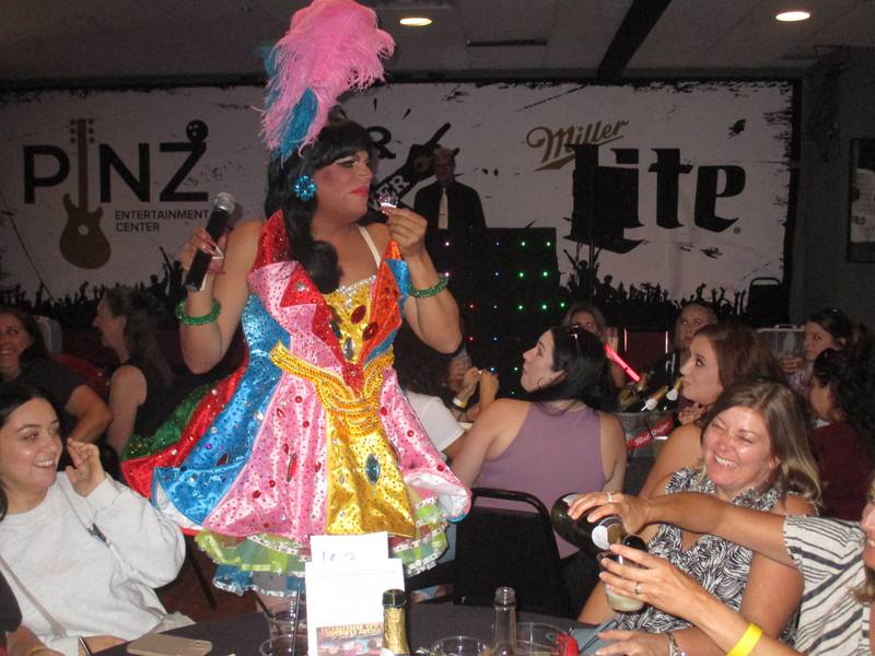 Angel LeBare was the star of the drag show at Yorkville's Pinz Entertainment Center on Aug. 21, 2022.