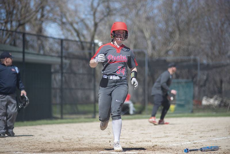 Ottawa's Maura Condon comes in the score against Rock Falls Saturday, April 9, 2022.