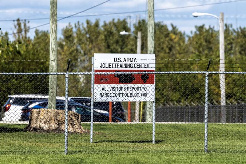 The Joliet Local Training Area site for the Illinois National Guard is located at 20612 Arsenal Road in Elwood on Wednesday, October. 8, 2025.