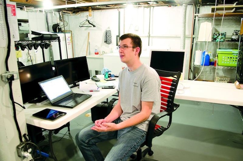 Justin Wiggins, 16, operates his business, Wiggins Computing, from the basement of his family's Dixon home. "Most of the jobs that I do are either tune-ups or I remove junk from people's computer," the Dixon High School sophomore said.