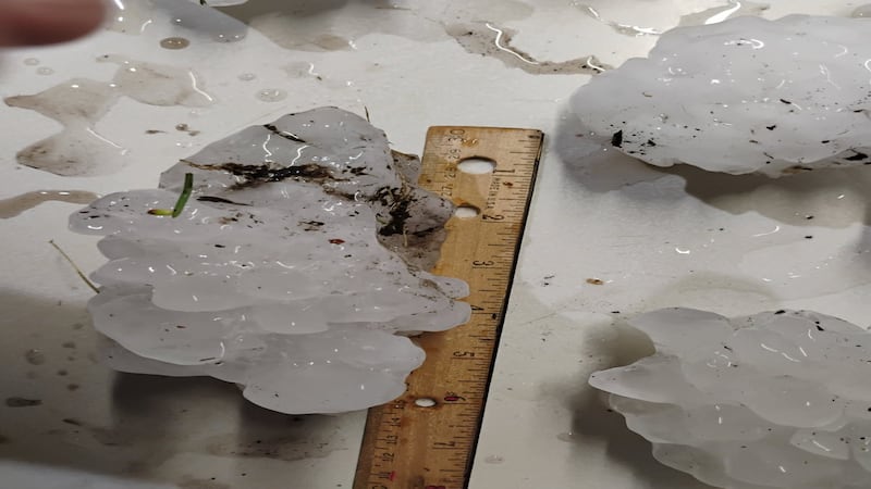 A new state record hailstone? 6.5-inch hailstone falls in Kankakee County