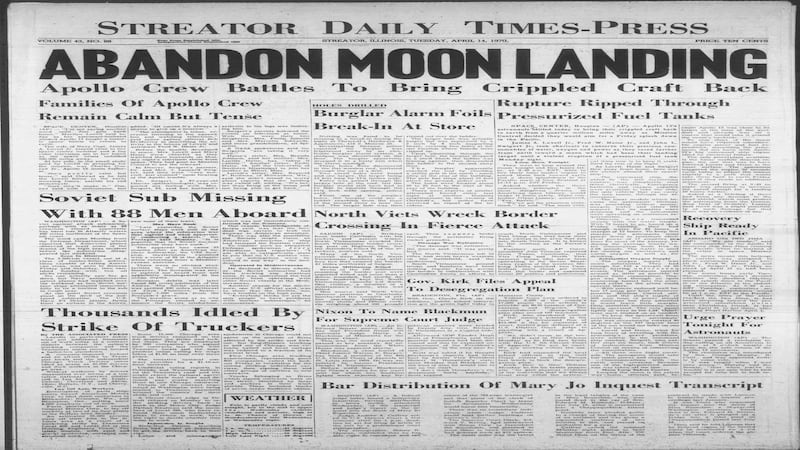 Historical covers for April 14: Houston, we have a problem