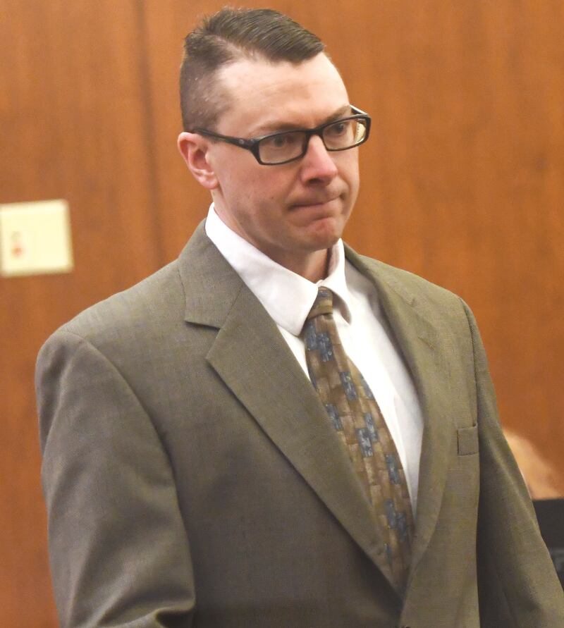 Duane C. Meyer enters a courtroom at the Ogle County Judicial Center on Monday, Jan. 5, 2026.