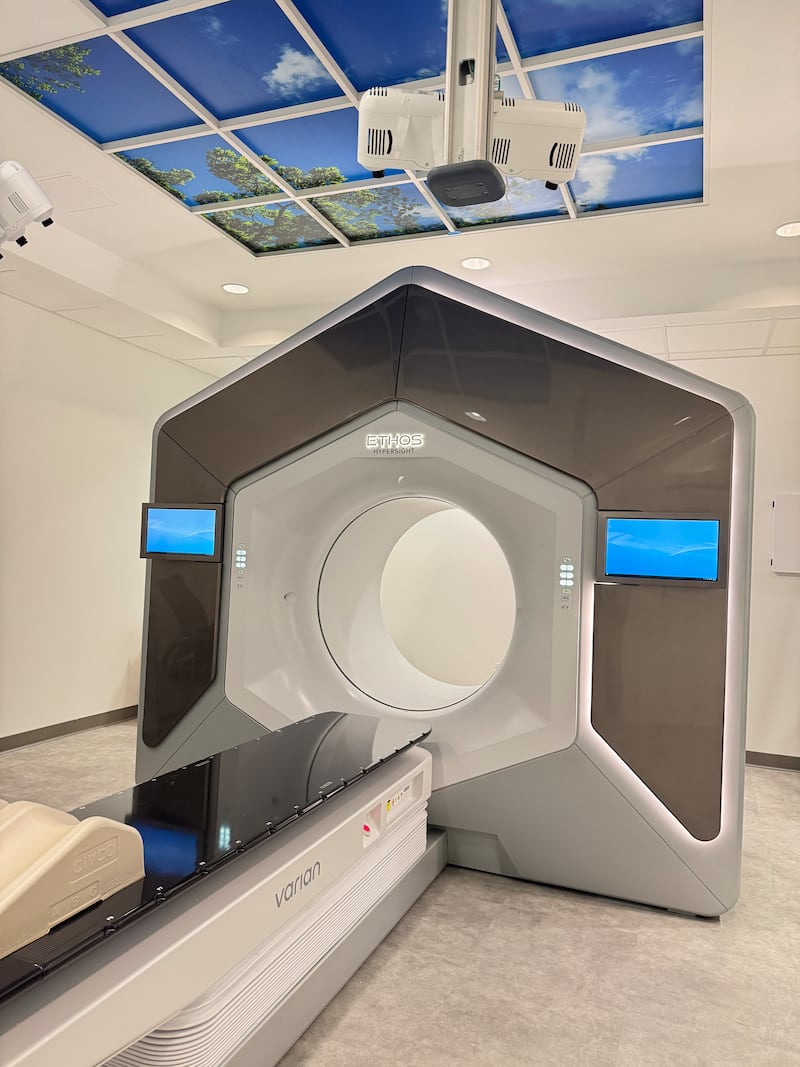 The new Varian Ethos linear accelerator has the ability to adjust treatment in real time and adapt to any changes in the body.