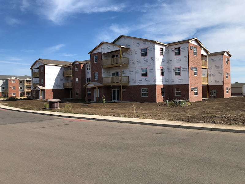The builder of Residence of Fox Meadow, seen here on Tuesday, Sept. 9, 2025, says slow responses from ComEd has delayed construction and getting leased units filled at the complex at Route 31 and Veterans Parkway.