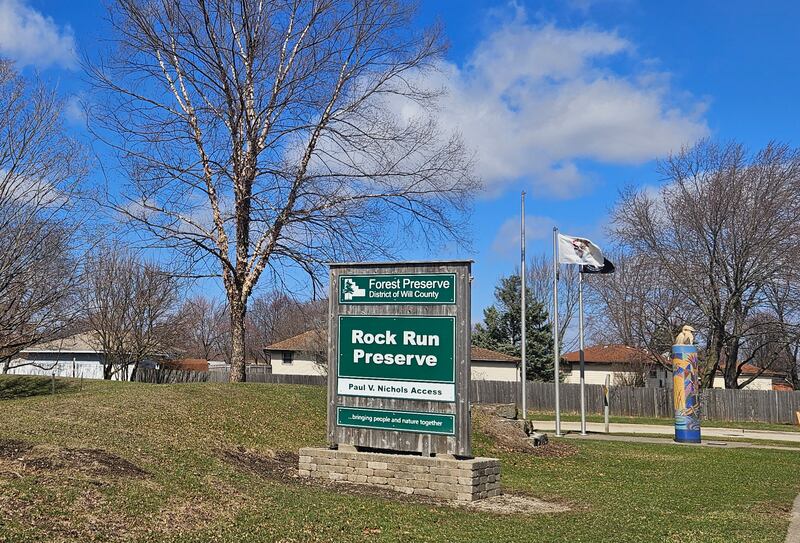 This Rock Run Preserve access area on Essington Road in Joliet and a section of trail near the access area will both be closed for several months as work takes place to repave and realign the trail. The closure is scheduled to begin Wednesday, March 26, 2025.