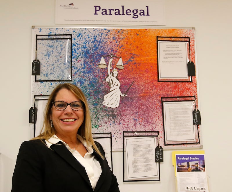 Robin Berry, an attorney and the Chair of the Paralegal Department at McHenry County College, on Wednesday, April 16, 2025, at the college in Crystal Lake.