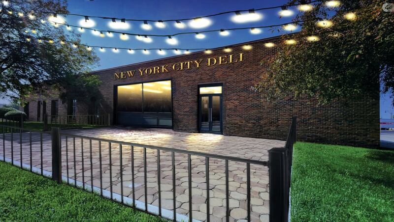 A rendering shows the future patio at New York City Deli in downtown Kankakee on the 200 block of South Schuyler Avenue, in the Standard Title building.