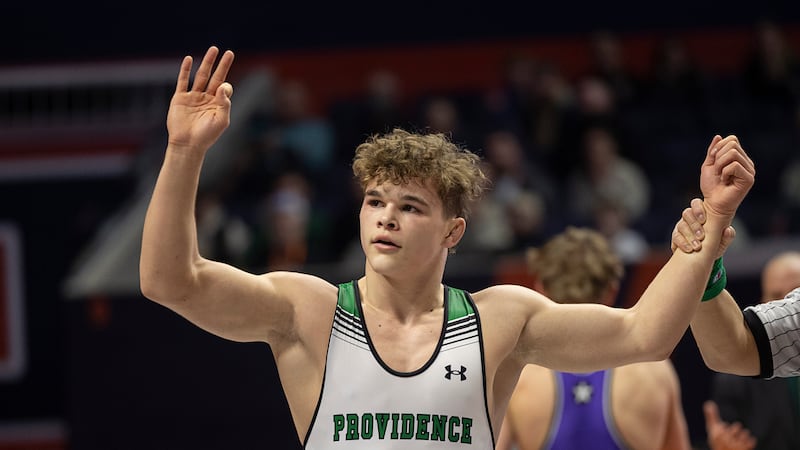 Justus Heeg repeats as state champ, leads three Providence wrestlers winning IHSA titles