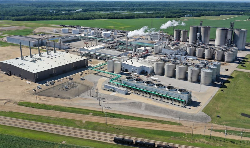 An aerial view of Marquis Energy on Monday, June 15, 2026 near Hennepin.