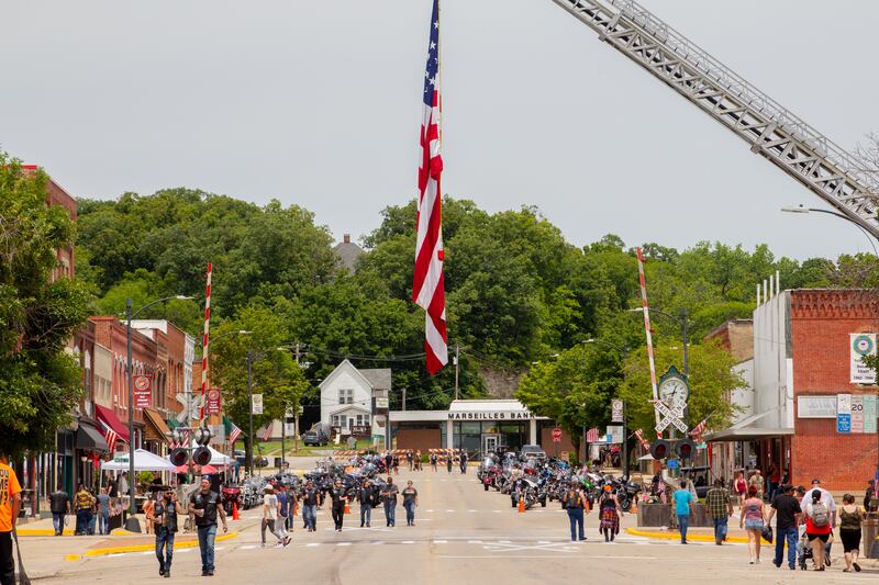 Downtown Marseilles hosts the Illinois Motorcycle Freedom Run on Saturday, June 15, 2024.