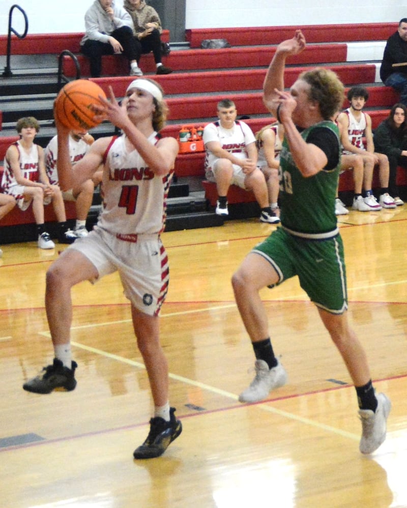 LaMoille's Harley Blair takes in a layup against Wethersfield in Tuesday's game in the LaMoille Holiday Classic.