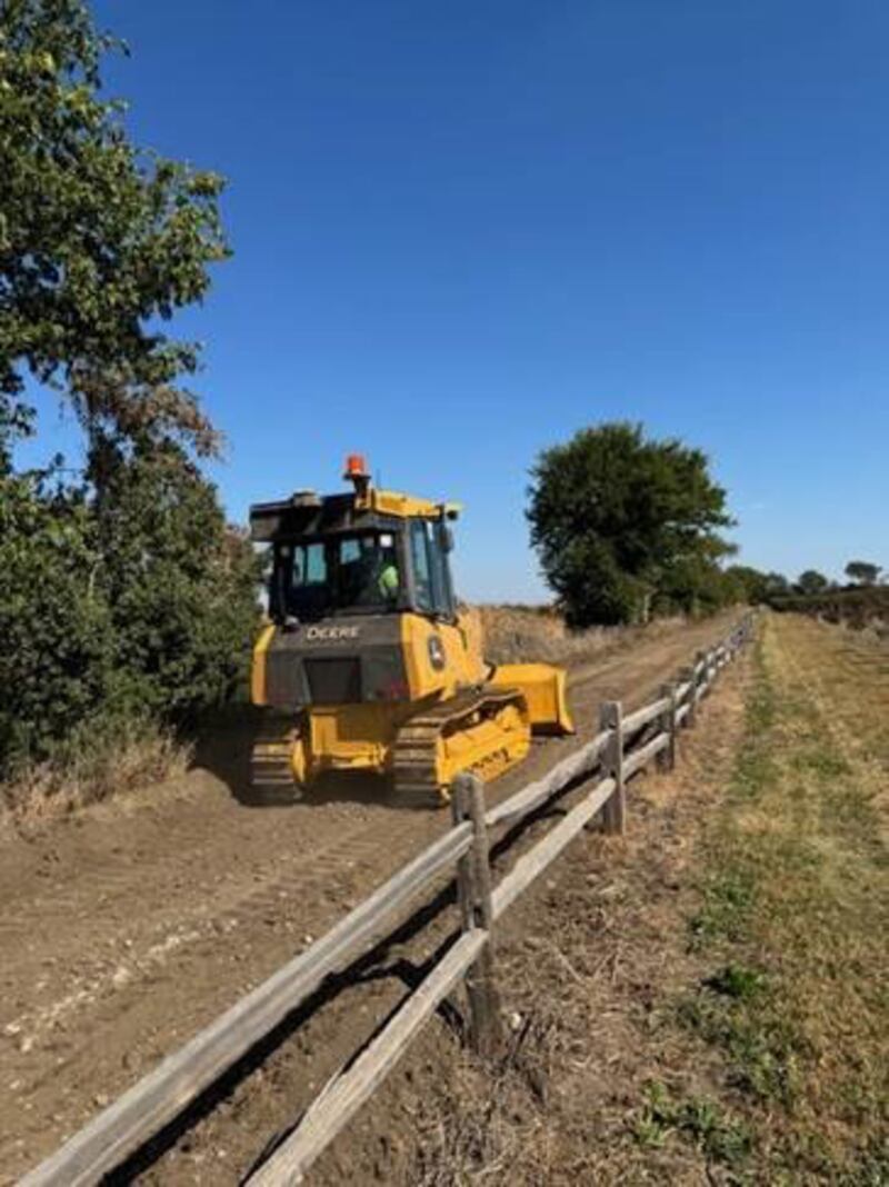 The DeKalb County Forest Preserve preparing the G2K Trail project site with a 2025 Build the Future Grant