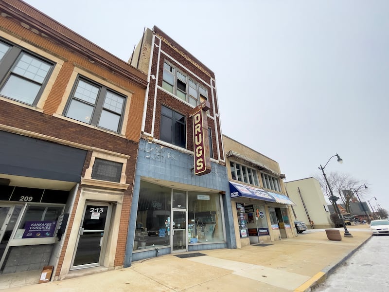 The Kankakee Regional Land Bank Authority has listed the former Jaffe Drugs building, pictured Jan. 24, 2026, at 217 E. Court St., for sale at $99,900.