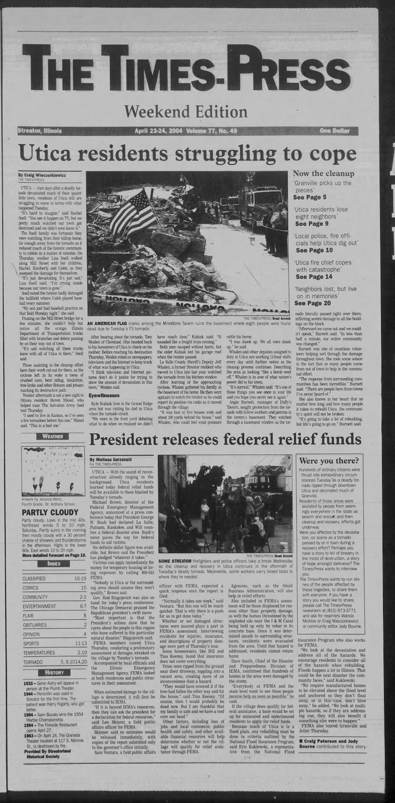 The cover of The Times-Press for April 23, 2004