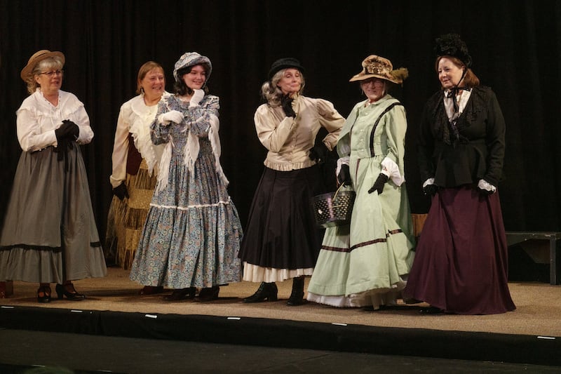 The ladies of the Mt. Morris Performing Arts Guild "Paint Your Wagon" production.