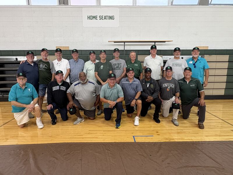 The 1974-75 Bruins football team was inducted into the St. Bede Hall of Fame.