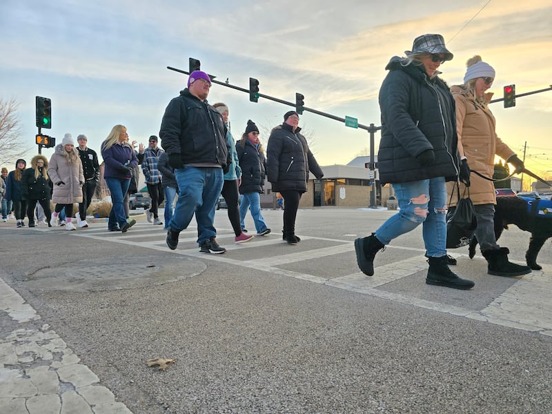 More than 100 participated Saturday, Feb. 22, 2025, in the Coldest Night of the Year Walk fundraiser in downtown Ottawa to benefit the Illinois Valley to Deliver Shelter.