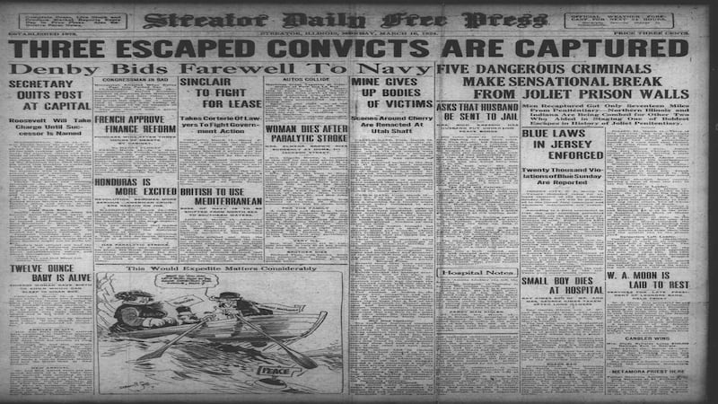 March 10 historical covers: Three Escaped Convicts Are Captured