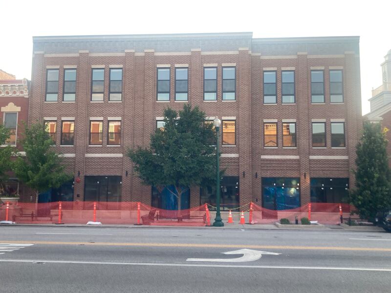 The new mixed-use building on State Street in downtown Lockport is nearing completion. 
Wednesday, July 2, 2025.