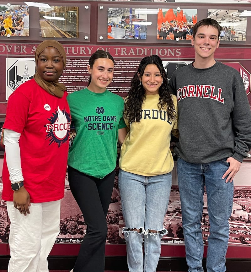 Lockport Township High School District 205 student Board of Education members Wazeera Shekoni, Mia Fontanetta, Averi Colella, and Michael Dierkes were recognized by the LTHS Board at their final meeting on Monday, June 16, 2025.
