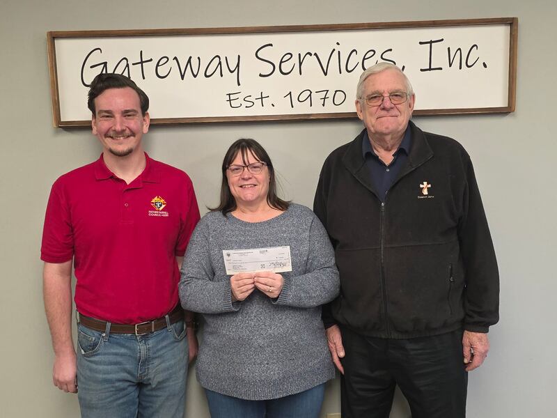 The Father Edward Farrell Knights of Columbus 5591 in Princeton has donated $3,002.58 to Gateway Services through its annual Tootsie Roll Drive.
