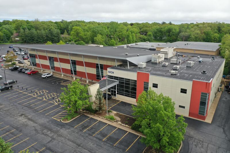 An aerial view of the Illinois Valley YMCA on Tuesday, May 7, 2024 in Peru. This 12,000 square foot facility was the former IVCH Physical Rehabilitation and Aquatic building. The portion of the two-story building is on the market for lease.