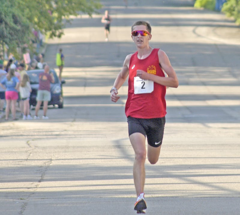Aaron Conderman of Dixon wins the 2025 Reagan Run 5K with a time of 16:17.14. The Reagan Run was held Saturday, July 5, 2025, and was a highlight of the 61st annual Dixon Petunia Fest.