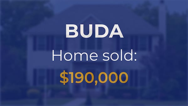 Sale closed in Buda: $190,000 for a single-family home